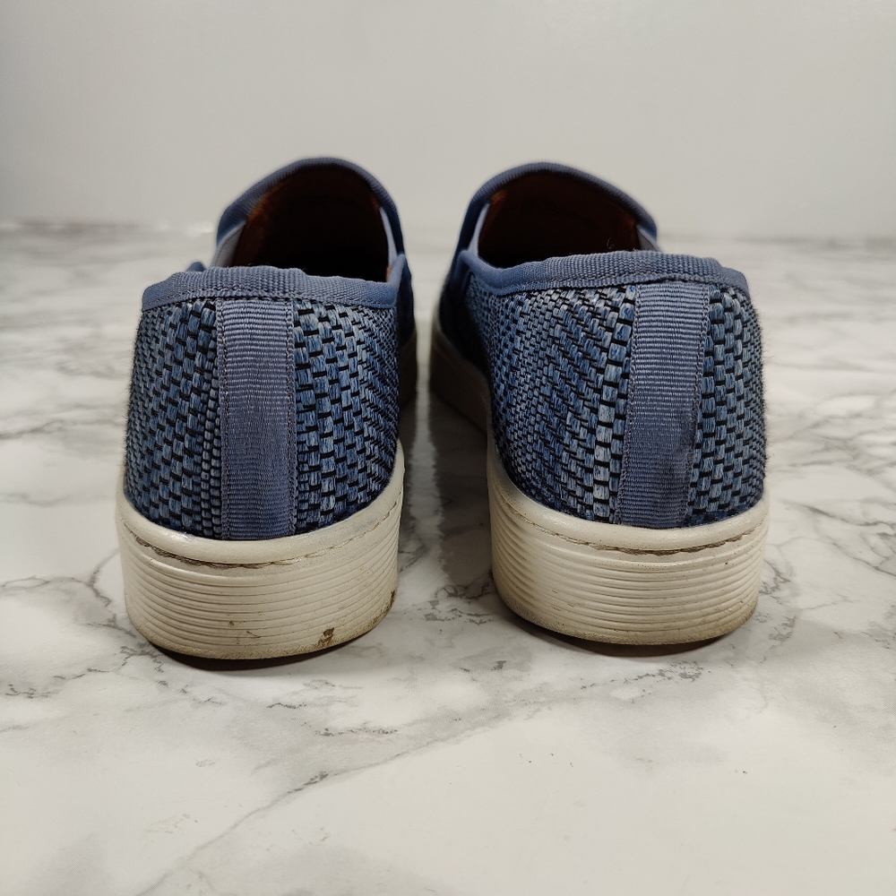 Sofft Somers Blue Woven Slip On Sneakers Size 9 - Picture 3 of 8